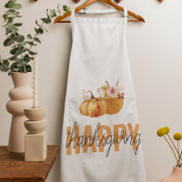 Aquarellpumpen & Orange Happy Thanksgiving