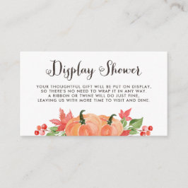 Aquarellpumpen und Ahorn-Blätter Anzeigeraum Begleitkarte