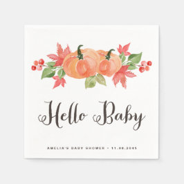 Aquarellpumpen und Ahorn-Blätter Kinderdusche Serviette