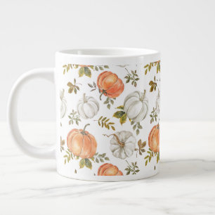 Aquarellpumpen und Blattmuster Jumbo-Tasse