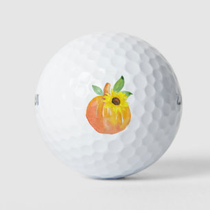 Aquarellpumpen und Sonnenblumen Golfball