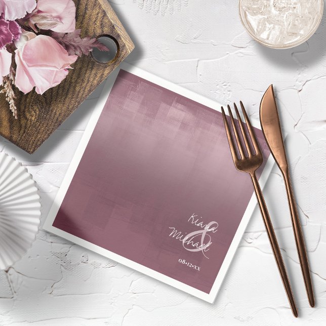 Aquarellreflektionen Hochzeit Mauve ID774 Serviette (Von Creator hochgeladen)