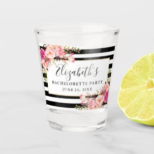 Aquarellrosa Junggeselinnen-Abschied Schnapsglas
