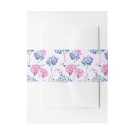 Aquarellrosa und blaue Hydrangeas-Blumenmuster Einladungsbanderole