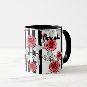 Aquarellrosen Tasse