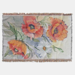 Aquarellrotmohnblumen Decke