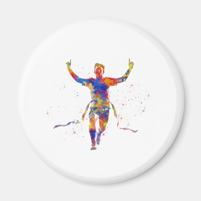 Aquarellrunner Magnet (Vorne)