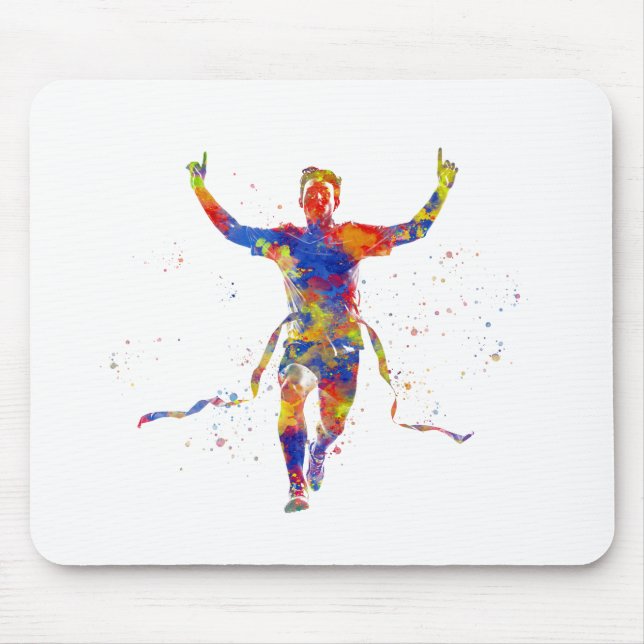 Aquarellrunner Mousepad (Vorne)