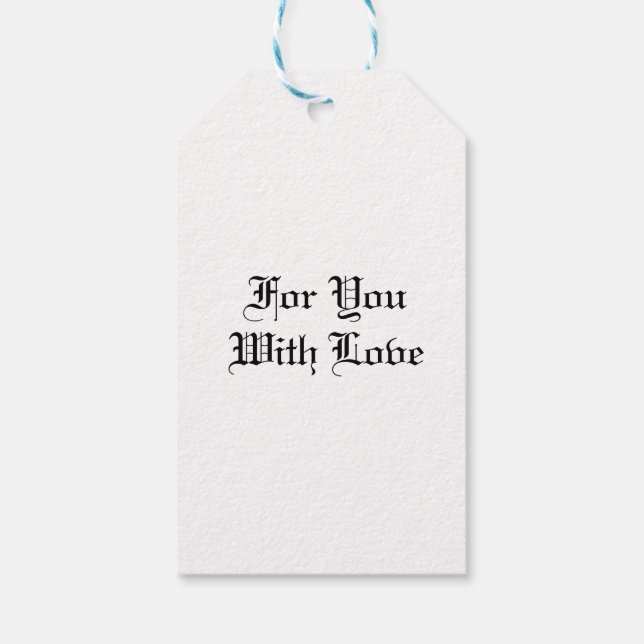 Aquarellsäge Niedliche kleine Eichen Geschenkanhänger (Rückseite)