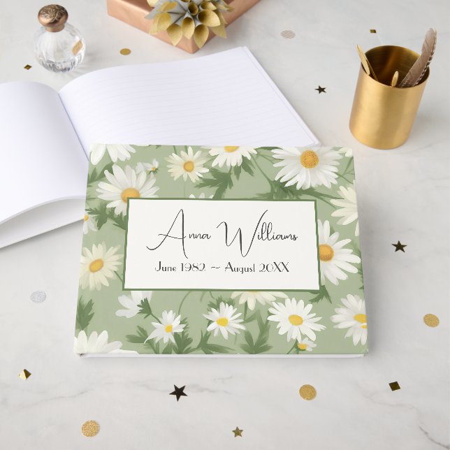 Aquarellsäulen für den Gedächtnisdienst Gästebuch (Vorderseite Offen)