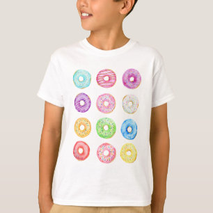 Aquarellschaumgummiringmuster T-Shirt