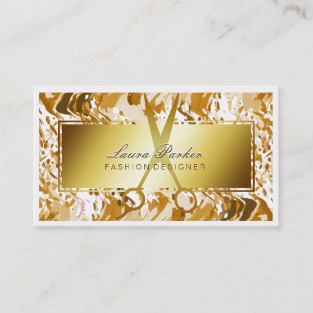 Aquarellschere Visitenkarte (Vorderseite)