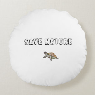 Aquarellschildkröte Rundes Kissen