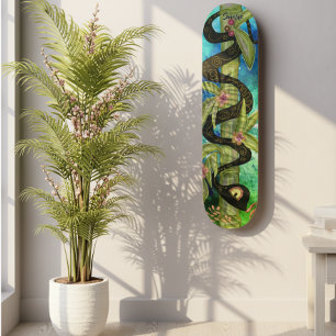 Aquarellschlange auf Bamboo Skateboard Kunst, Dich