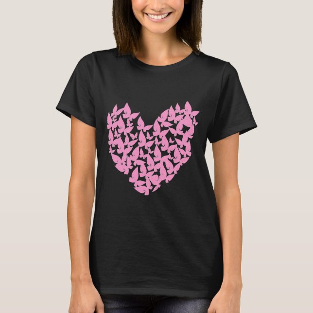 Aquarellschmetterling Herpink-Liebe-Shirt T-Shirt (Vorderseite)