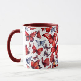 Aquarellschmetterlinge Tasse