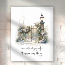 Aquarellschnee Nordic Winter Scene Holiday