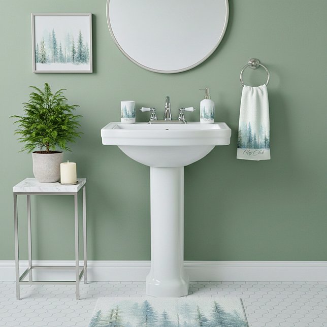 Aquarellschneebäume Weihnachten Handtuch (Von Creator hochgeladen)