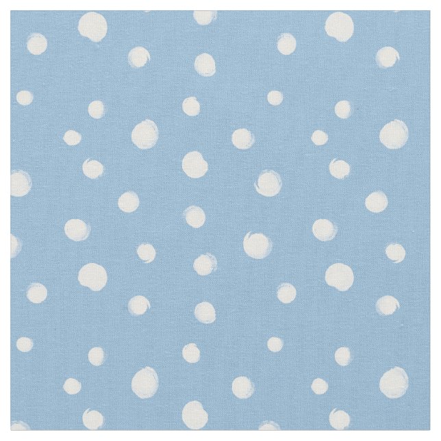 Aquarellschneeflocken Blaues Muster Stoff (Nahaufnahme)