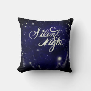 Aquarellschneeszene Weihnachtsthema Kissen