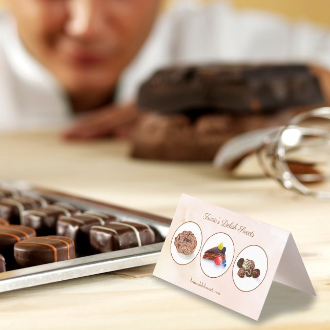 Aquarellschokolade Desserts Bäckerei Business Car Visitenkarten (Von Creator hochgeladen)