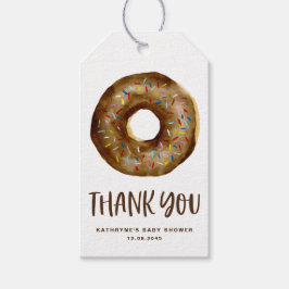 Aquarellschokolade Donut Baby Sprinkle Vielen Dank Geschenkanhänger