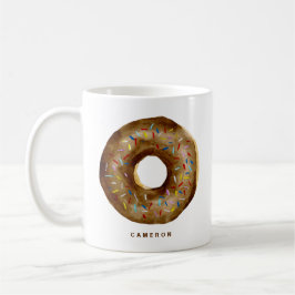 Aquarellschokolade Donut Sprinkles Personalisiert Kaffeetasse