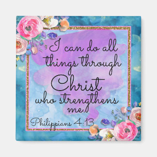 Aquarellschrift Blumenschrift Alles Dinge Thru Chr Magnet