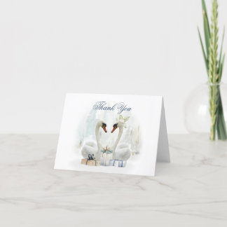 Aquarellschwänze mit Geschenken Dankeskarte