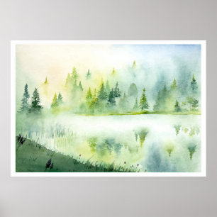 Aquarellsee Poster