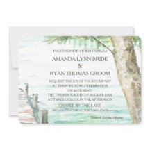 Aquarellsee und Baum