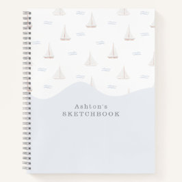 Aquarellsegler Boote Junge/Girl Skatchbook Notizbuch