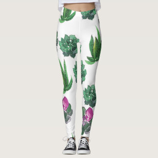 Aquarellsikkulturen Nahtloses Muster Leggings
