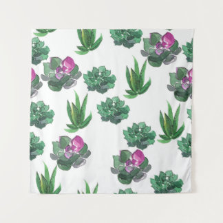 Aquarellsikkulturen Nahtloses Muster Wandteppich