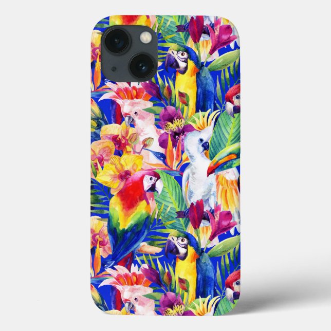 Aquarellsittiche Case-Mate iPhone Hülle (Rückseite)