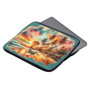 Aquarellsketch Bali Indonesia Tropical   Laptopschutzhülle