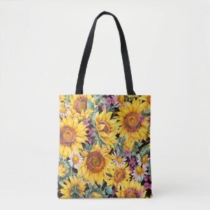 Aquarellsonnenblumen Sommer Vintag nahtloser Teil