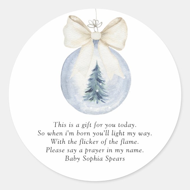 Aquarellspielzeug - Gebete für das Baby Runder Aufkleber (Vorderseite)