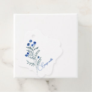 AquarellSpray von Blumen Grazie Mille Geschenkanhänger