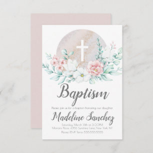 AquarellSpring Taufe Floral Baby Dedication Einladung