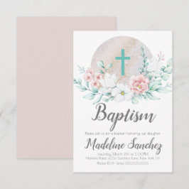 AquarellSpring Taufe Floral Baby Dedication Einladung