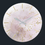 Aquarellspritze | IMITATE GLITZER Große Wanduhr<br><div class="desc">The Glitter is just simulated</div>