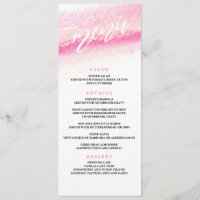 Aquarellspülen Hochzeitsmenü