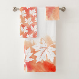 Aquarellspülen und Monogramm Badhandtuch Set