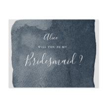 Aquarellstahl blaue Waschbräute Einladung