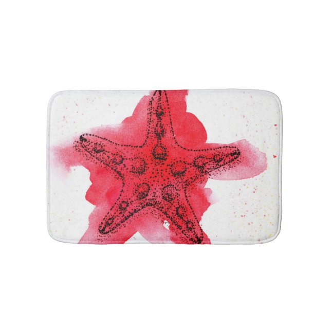 AquarellStarfish Badematte (Vorderseite)