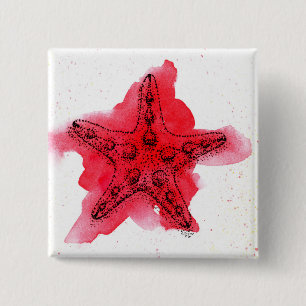 AquarellStarfish Button