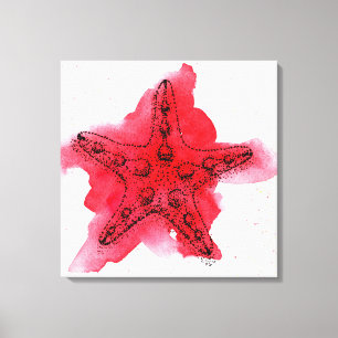 AquarellStarfish Leinwanddruck