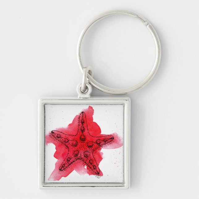 AquarellStarfish Schlüsselanhänger (Vorne)