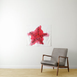 AquarellStarfish Wandteppich